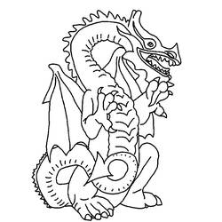 Coloring page: Dragon (Characters) #148426 - Free Printable Coloring Pages
