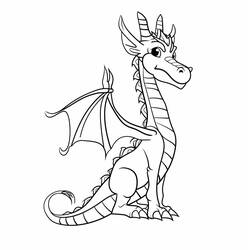 Dragon (Characters) coloring page #218243 to print and color