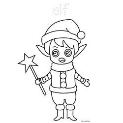 Coloring page: Elf (Characters) #93900 - Free Printable Coloring Pages