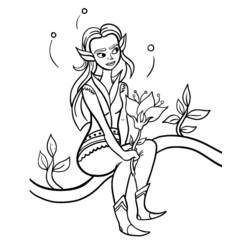 Coloring page: Elf (Characters) #93919 - Free Printable Coloring Pages