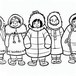Coloring pages: Eskimo - Free Printable Coloring Pages