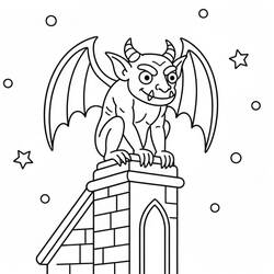 gargoyle (Characters) coloring page #221774 to print and color