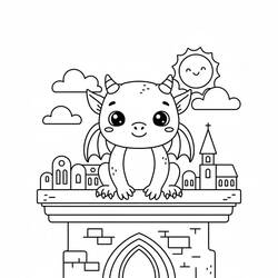 gargoyle - Free printable coloring pages