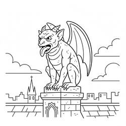gargoyle (Characters) coloring page #221777 to print and color