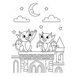 gargoyle (Characters) coloring page #221787 to print and color