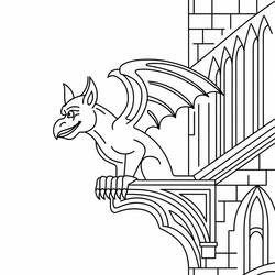 gargoyle (Characters) coloring page #221788 to print and color