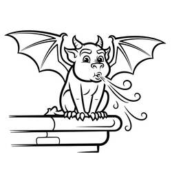 gargoyle (Characters) coloring page #221799 to print and color