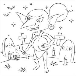 Coloring page: Goblin (Characters) #204043 - Free Printable Coloring Pages