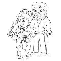 Coloring page: Grandparents (Characters) #150620 - Printable coloring pages