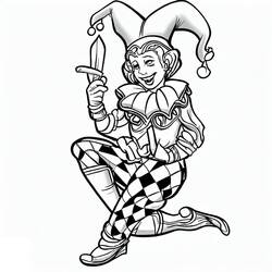 Coloring pages: Harlequin - Free Printable Coloring Pages