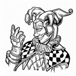 Coloring page: Harlequin (Characters) #190063 - Free Printable Coloring Pages