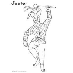 Coloring page: Jester (Characters) #148639 - Printable coloring pages