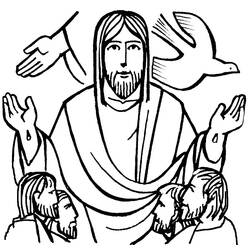 Coloring page: Jesus (Characters) #98975 - Printable coloring pages