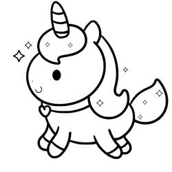 Kawaii Unicorn (Characters) coloring page #209302 to print and color