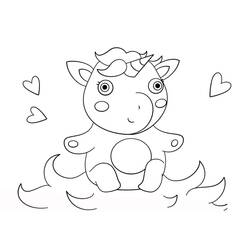 Kawaii Unicorn (Characters) coloring page #209322 to print and color