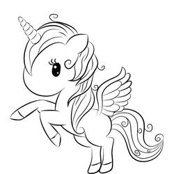 Kawaii Unicorn (Characters) coloring page #209329 to print and color