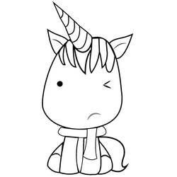 Kawaii Unicorn (Characters) coloring page #209331 to print and color