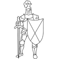 Coloring page: Knight (Characters) #86896 - Printable coloring pages