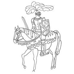 Coloring page: Knight (Characters) #86915 - Free Printable Coloring Pages