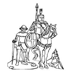 Coloring page: Knight (Characters) #86920 - Free Printable Coloring Pages