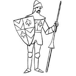 Coloring page: Knight (Characters) #86922 - Printable coloring pages