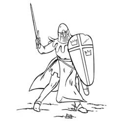 Coloring page: Knight (Characters) #86937 - Printable coloring pages