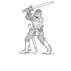 Coloring page: Knight (Characters) #86960 - Printable coloring pages