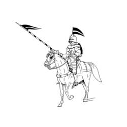 Coloring page: Knight (Characters) #86976 - Free Printable Coloring Pages