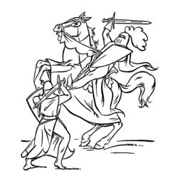 Coloring page: Knight (Characters) #87000 - Free Printable Coloring Pages