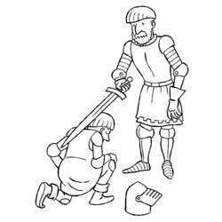 Coloring page: Knight (Characters) #87073 - Free Printable Coloring Pages