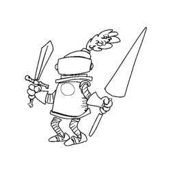Coloring page: Knight (Characters) #87126 - Free Printable Coloring Pages