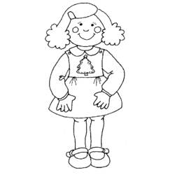 Coloring page: Little Girl (Characters) #96507 - Free Printable Coloring Pages