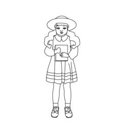 Coloring page: Little Girl (Characters) #96513 - Free Printable Coloring Pages