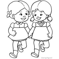 Coloring page: Little Girl (Characters) #96521 - Free Printable Coloring Pages