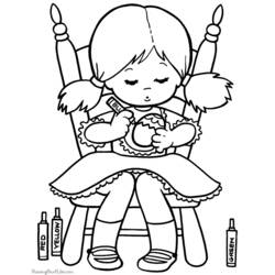 Coloring page: Little Girl (Characters) #96598 - Free Printable Coloring Pages