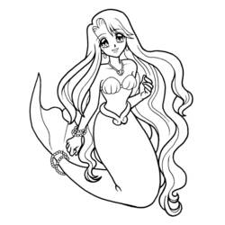 Coloring page: Mermaid (Characters) #147161 - Printable coloring pages