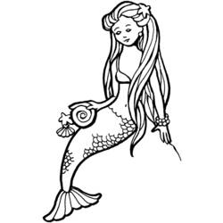 Coloring page: Mermaid (Characters) #147172 - Free Printable Coloring Pages