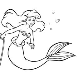 Coloring pages: Mermaid - Printable Coloring Pages