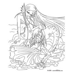 Coloring page: Mermaid (Characters) #147187 - Free Printable Coloring Pages