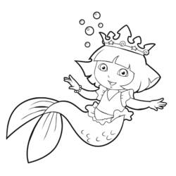 Coloring page: Mermaid (Characters) #147201 - Printable coloring pages