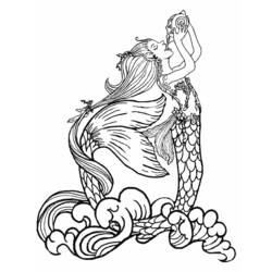 Coloring page: Mermaid (Characters) #147243 - Free Printable Coloring Pages