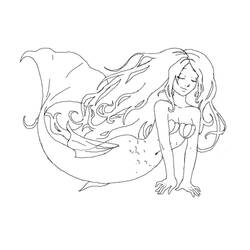 Coloring page: Mermaid (Characters) #147245 - Free Printable Coloring Pages