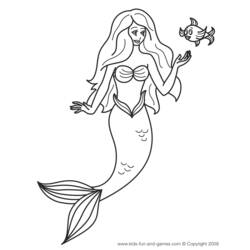 Coloring page: Mermaid (Characters) #147258 - Free Printable Coloring Pages