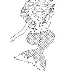 Coloring page: Mermaid (Characters) #147294 - Free Printable Coloring Pages