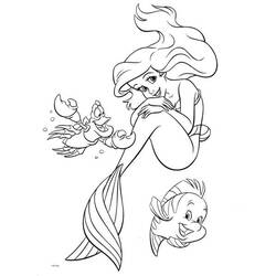 Coloring page: Mermaid (Characters) #147302 - Free Printable Coloring Pages
