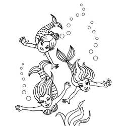Coloring page: Mermaid (Characters) #147318 - Free Printable Coloring Pages
