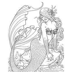 Coloring page: Mermaid (Characters) #147320 - Printable coloring pages