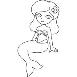 Coloring page: Mermaid (Characters) #147333 - Printable coloring pages