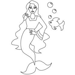 Coloring page: Mermaid (Characters) #147364 - Free Printable Coloring Pages