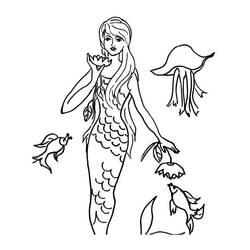 Mermaid (Characters) coloring page #176700 to print and color